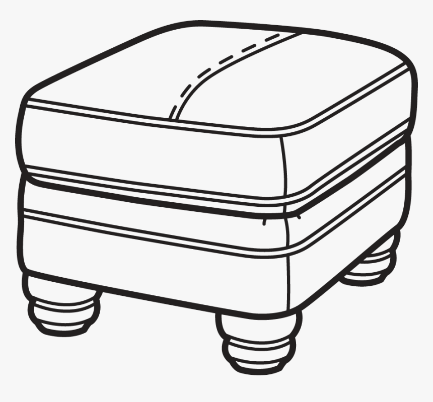 N7790-08 - Footstool Clipart Black And White, HD Png Download