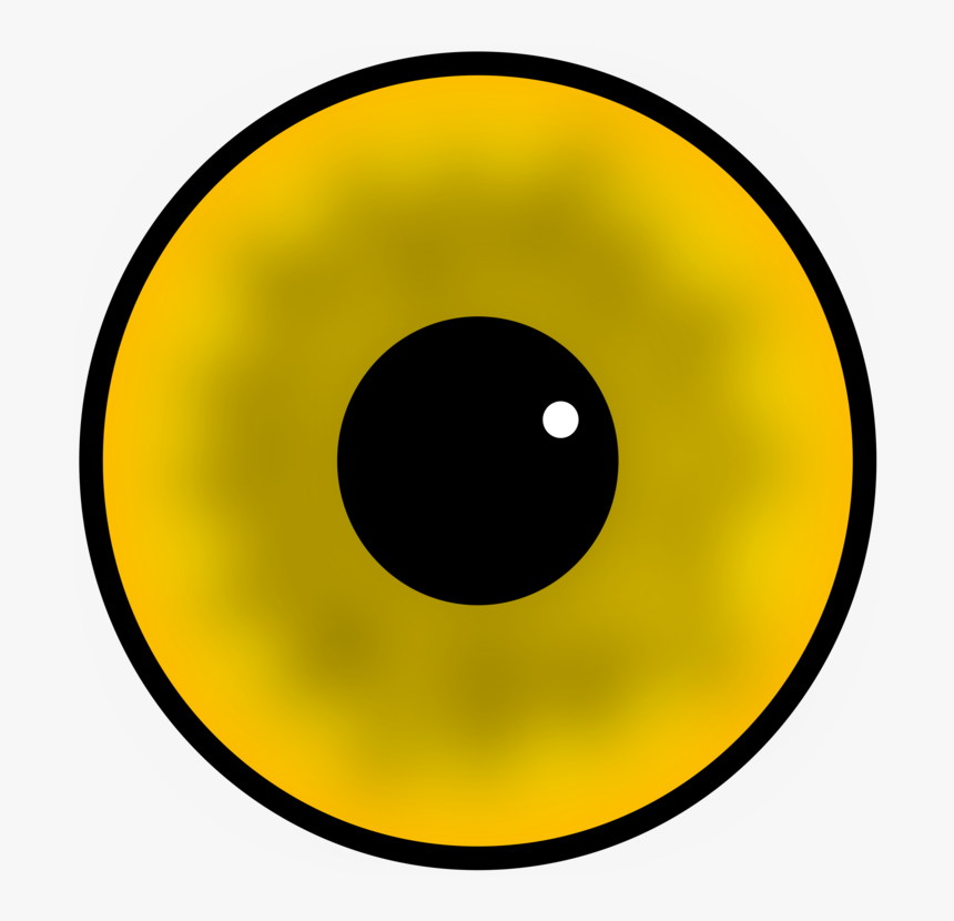 Googly Eyes Png - Circulo Amarillo Y Negro, Transparent Png