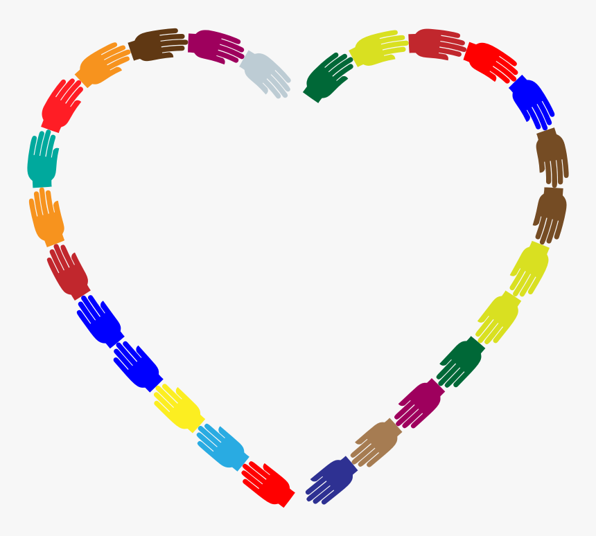 Helping Hands Heart Prismatic, HD Png Download