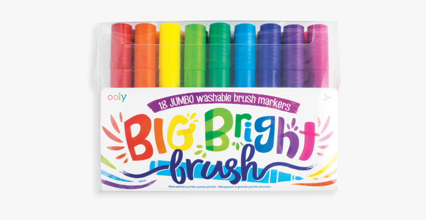 Bright Brush Markers Set Of 18 
 Srcset //cdn - Ooly Big Bright Brush Markers, HD Png Download