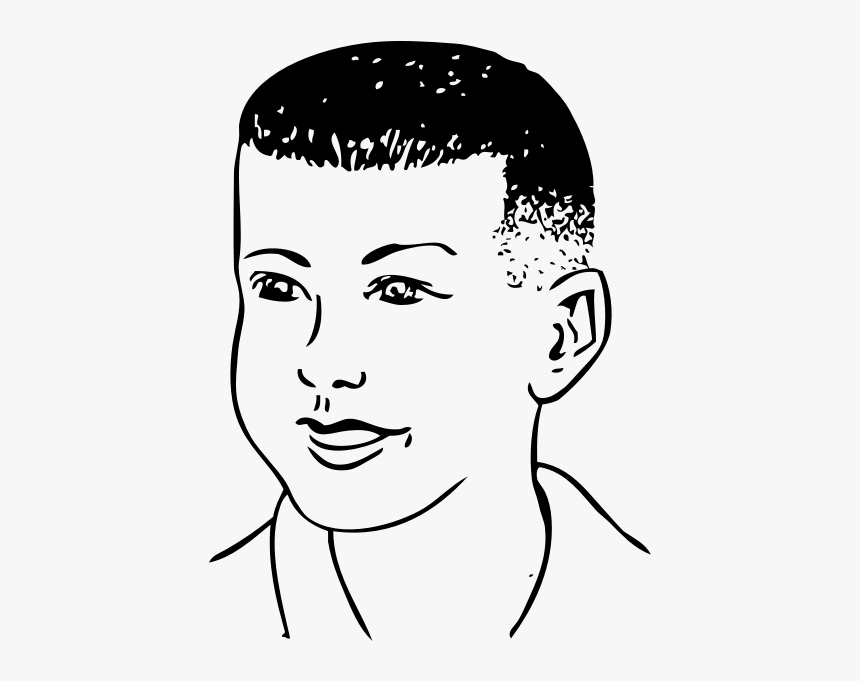 Boy With Short Hair Vector Image, HD Png Download