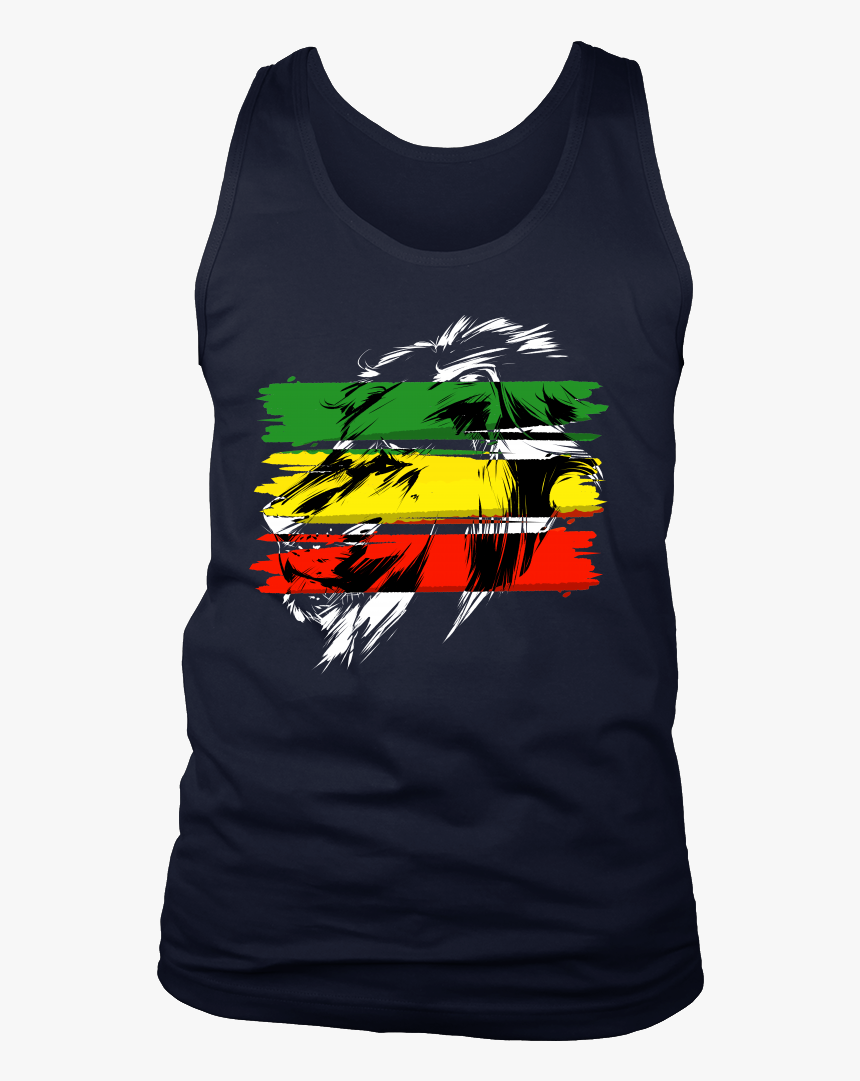 Jamaican Flag Lion Of Judah Rasta Reggae Roots Tank - Space Reading Tshirt, HD Png Download