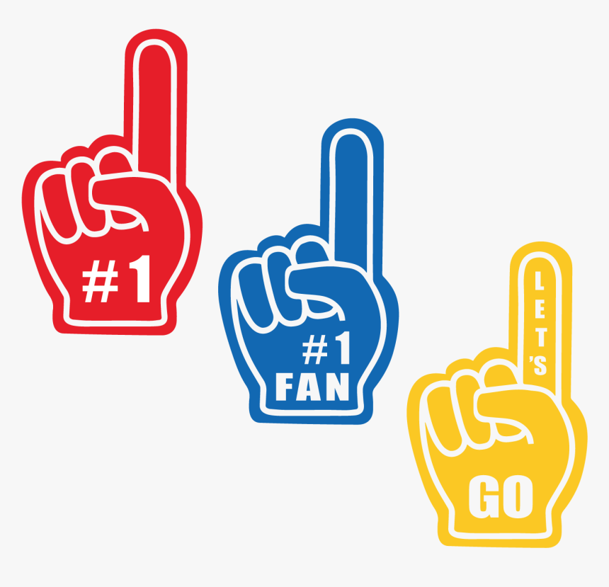 Pin By Marga - Blue Foam Finger Clipart, HD Png Download