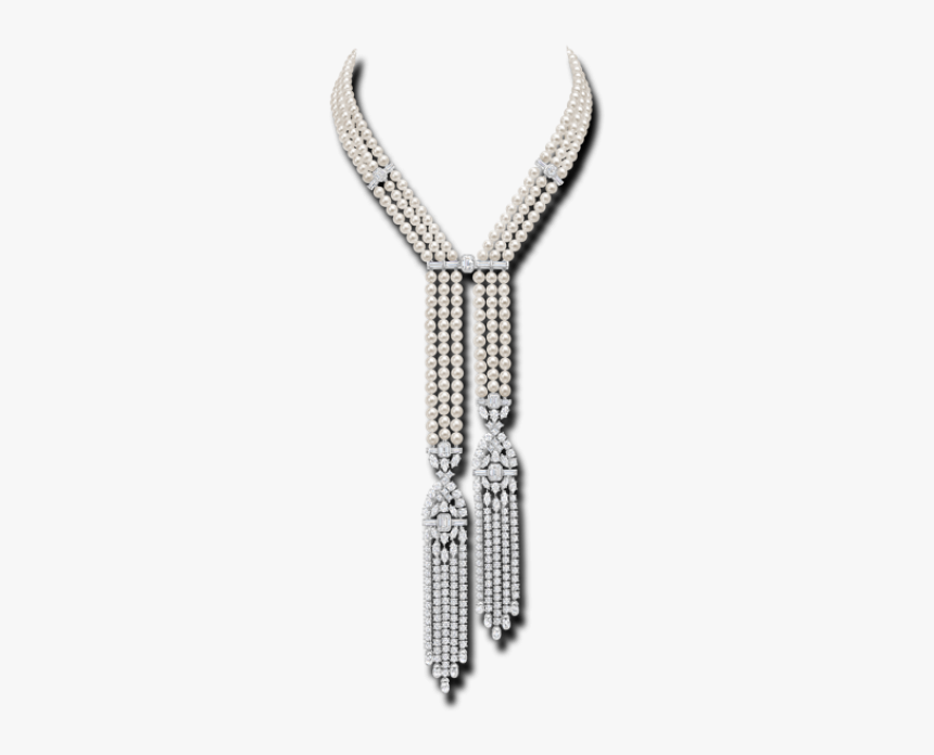 Diamond, Pearl, Necklace, Fancy Combo, Draperie, Platinum - Pendant, HD Png Download