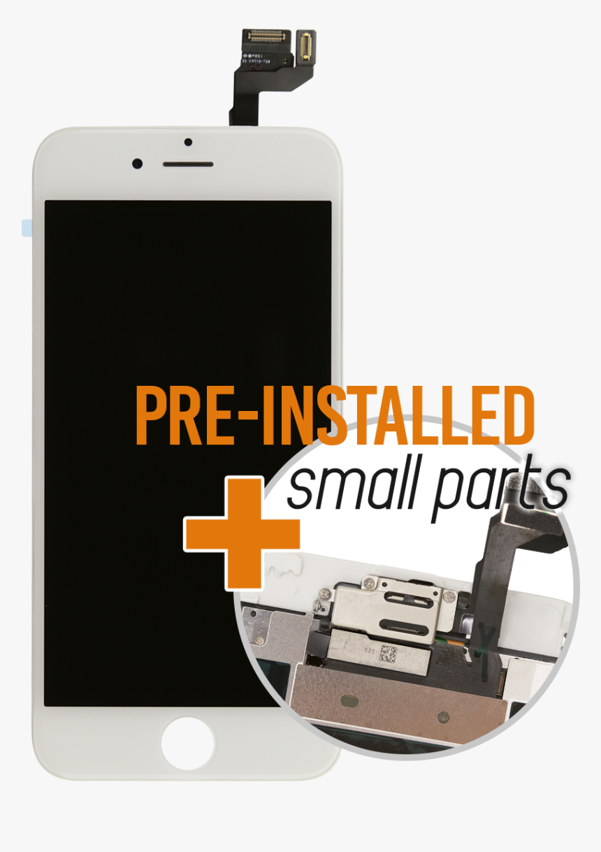 Iphone 6s White Lcd Screen And Digitizer Full Assembly - Iphone 6, HD Png Download