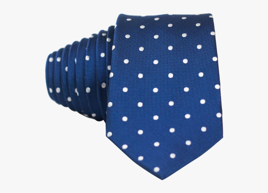 Classic Blue And White Dot Necktie - Polka Dot, HD Png Download