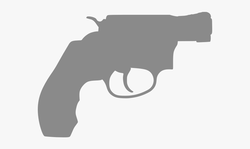 Silhouette Of Gun - Revolver Pistol Silhouette, HD Png Download