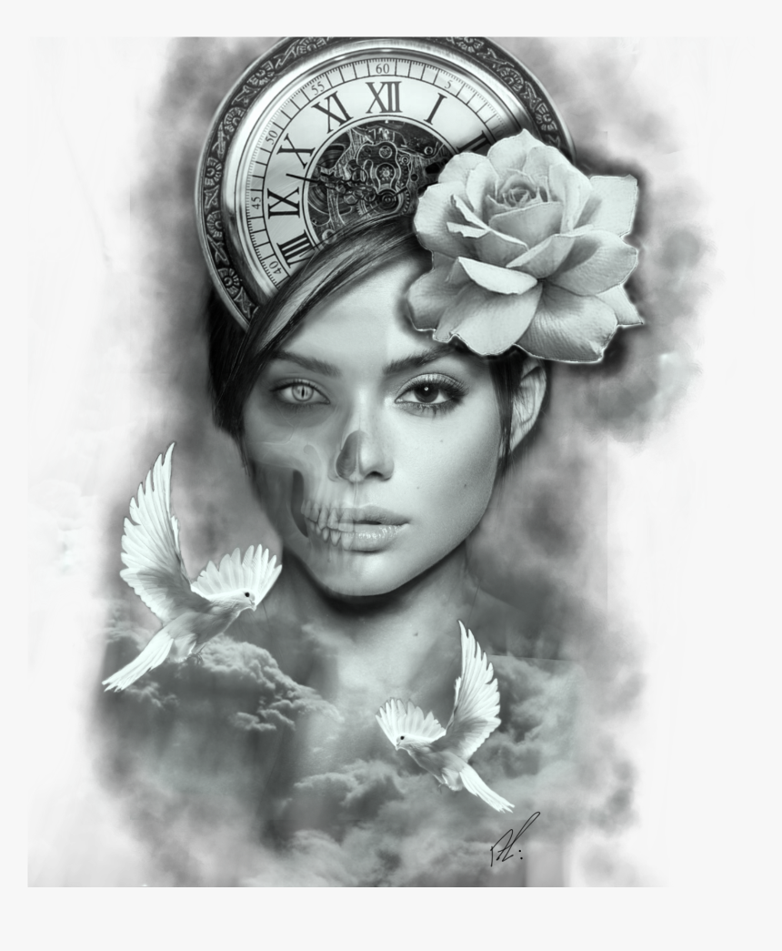 Transparent Chest Tattoo Png - Desenhos Preto E Cinza, Png Download