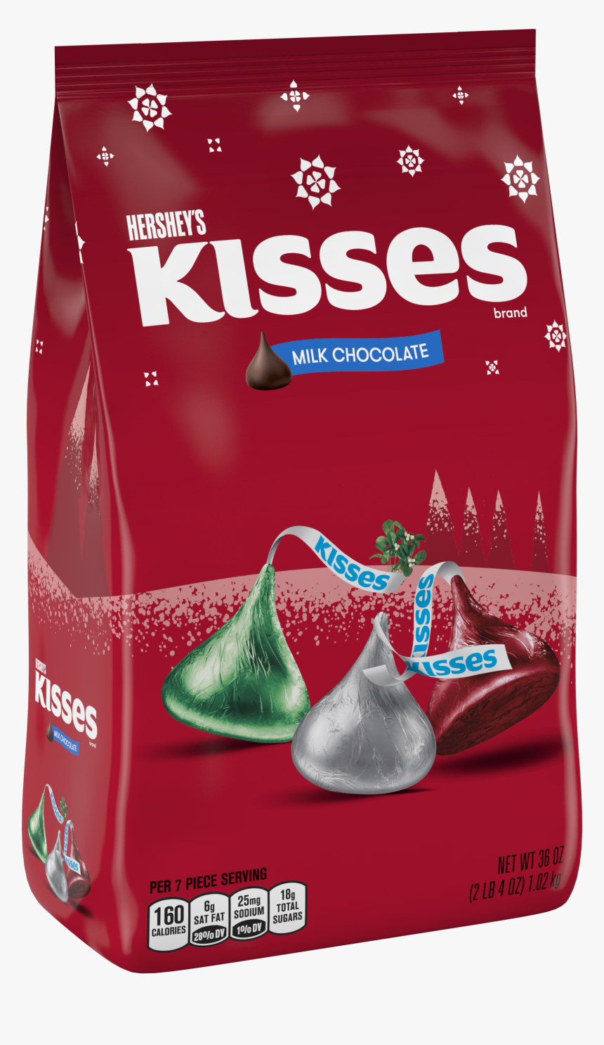 Hershey Christmas Chocolate Kisses, HD Png Download