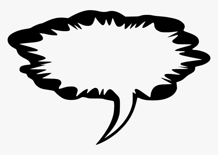Clip Art Line Drawing Talk Bubble, HD Png Download
