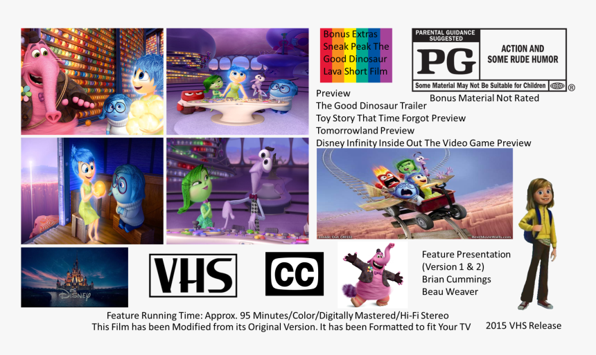 Inside Out Vhs Full Screen, HD Png Download