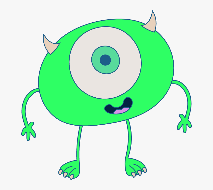 Mike Wazowski Disney Pixar Monsters Inc - Design, HD Png Download