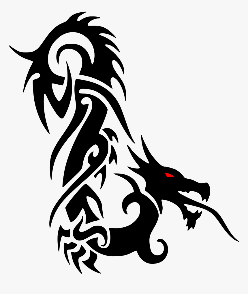 This Free Icons Png Design Of Red Eye Dragon Tattoo - Tribal Tattoo, Transparent Png