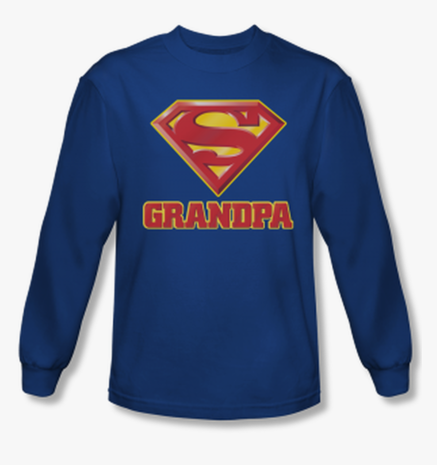 Superman Super Grandpa Adult Long Sleeve Shirt - Youth: Superman - Super Kid, HD Png Download