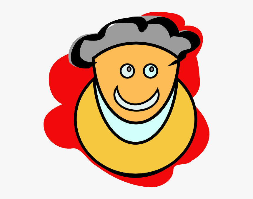 Smiling Man Svg Clip Arts - Orang Senyum Svg, HD Png Download