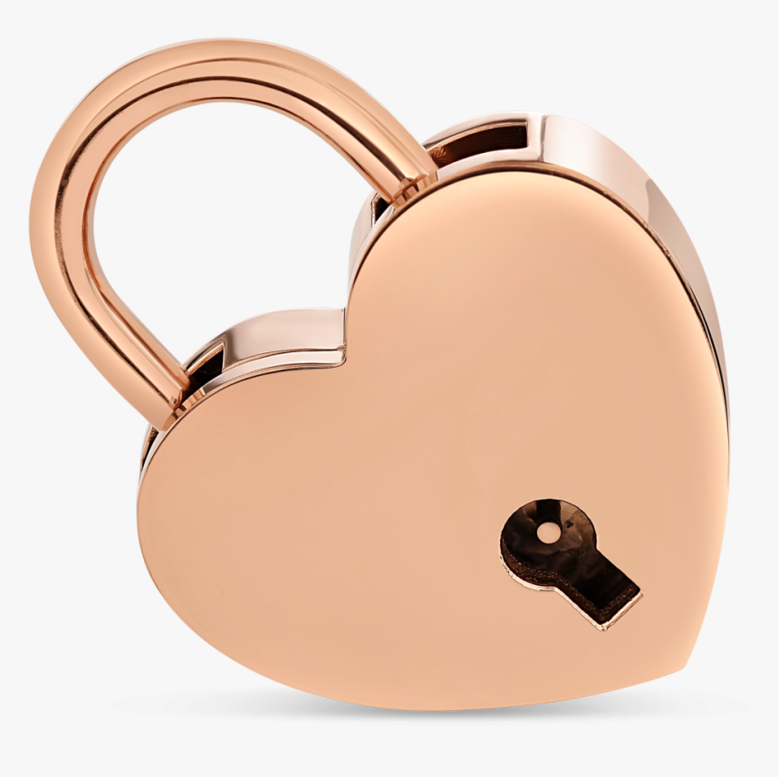 Rose Gold Heart Padlock, HD Png Download