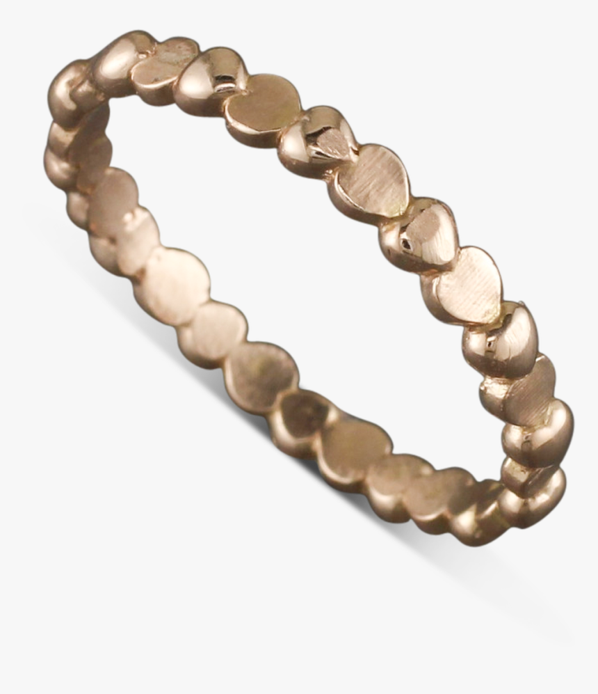 14 Karat Rose Gold Heart Stack-able Ring Size - Bracelet, HD Png Download
