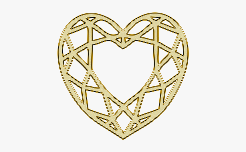 Herz Ornament Golden, HD Png Download