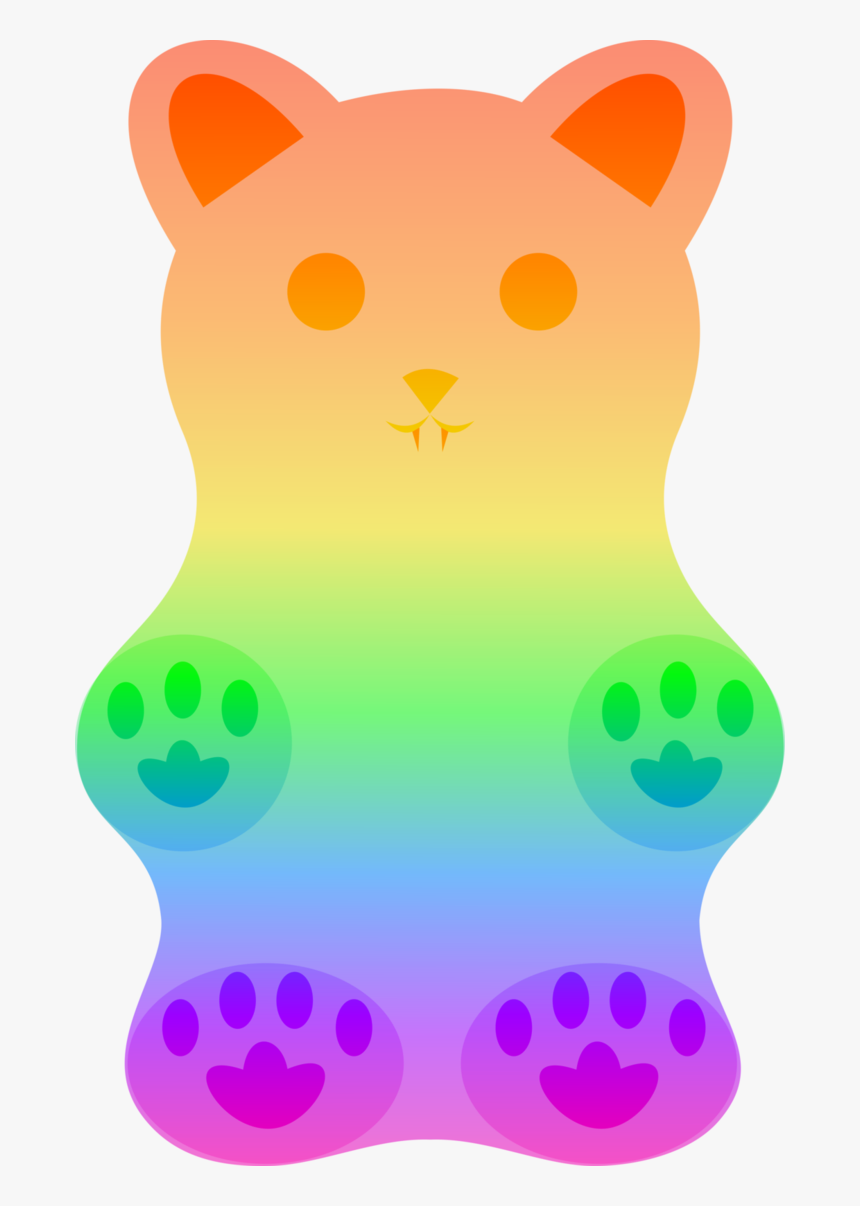 Gummy Bear Background Transparent - Rainbow Gummy Bear Clipart, HD Png Download