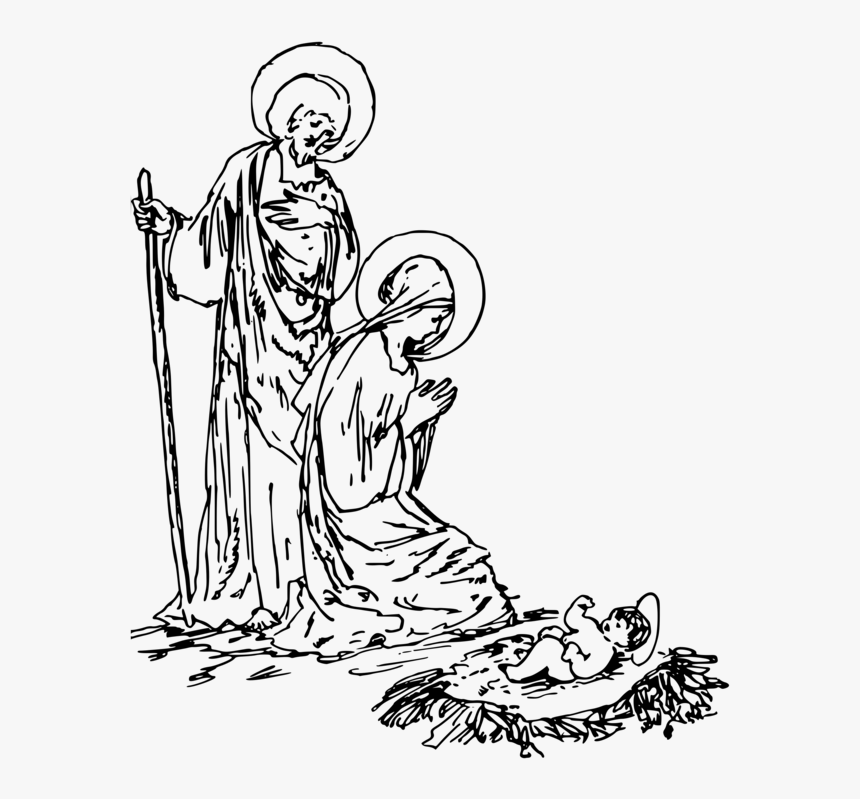 Art,monochrome Photography,human - Drawing Of Christmas Day, HD Png Download