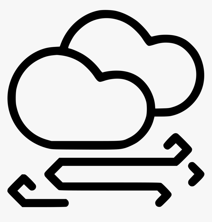 Clouds Storm Stormy Wind Windy Cloud - Snowfall Icon, HD Png Download