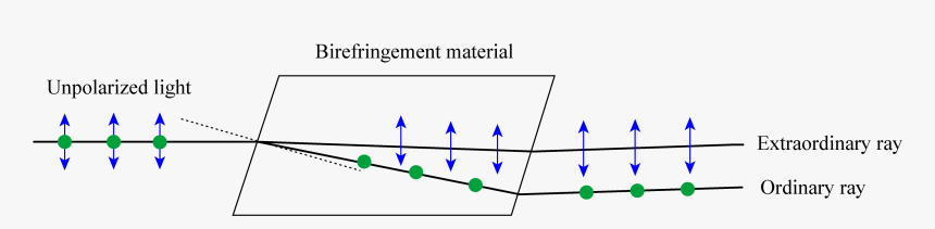 Ordinay Extraordinary Ray In Birefringence - Ordinary And Extraordinary Rays, HD Png Download