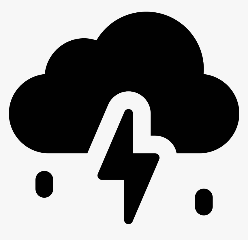 The Icon Is A Stylized Depiction Of A Storm Cloud Clipart - Lightning Cloud White Png, Transparent Png