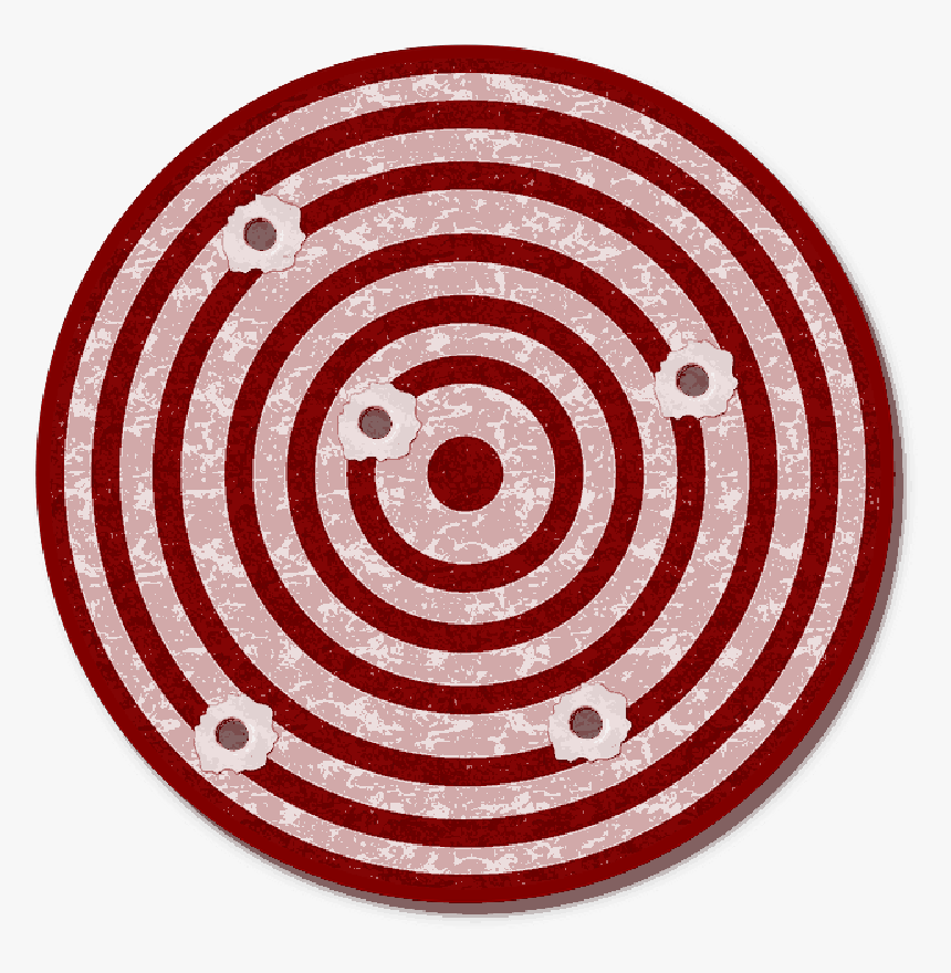  , Tiro, Target, Butt, Shot, Gun, Bullet, Bullet Holes - Stare At The Center Gif, HD Png Download
