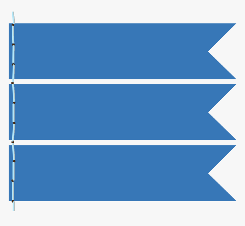 Cool Blue Stitched Journaling Banners - Scrapbook Banner Png, Transparent Png