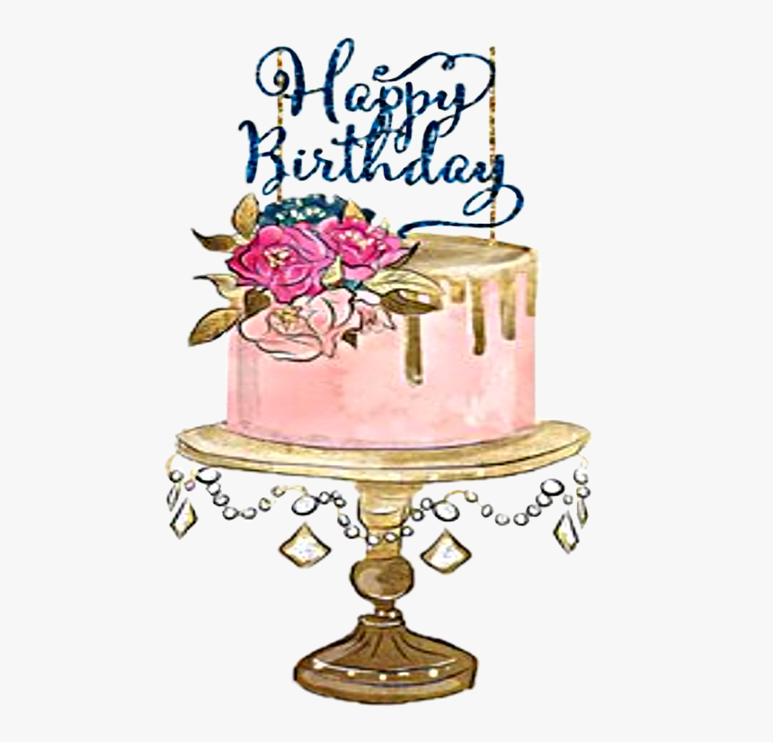#watercolor #cake #birthday #happybirthday #png - Cake, Transparent Png