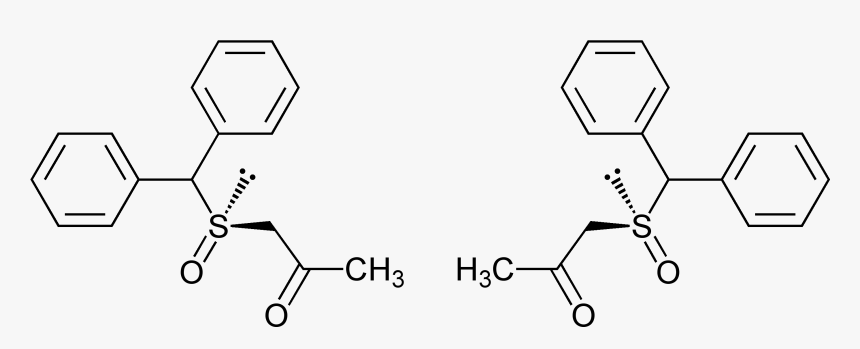 Modafinil Enantiomers Strutural Formulae - Armodafinil Vs Modafinil, HD Png Download