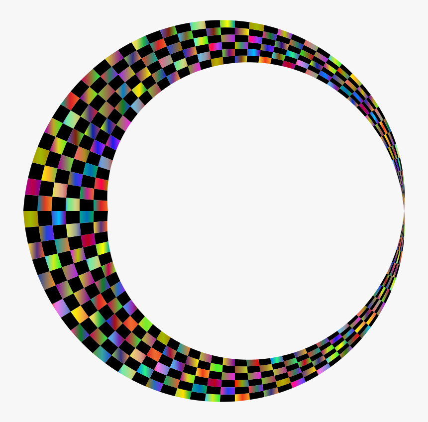 Checkerboard Crescent Moon Polyprismatic - Plate, HD Png Download
