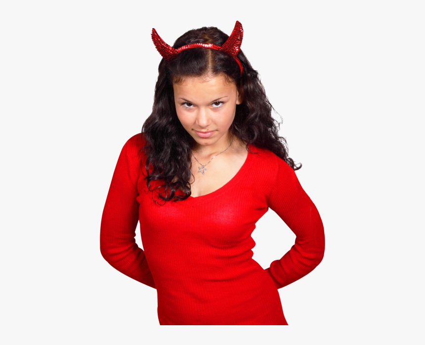 Young Woman Wearing Devil Costume Png Image - Portable Network Graphics, Transparent Png