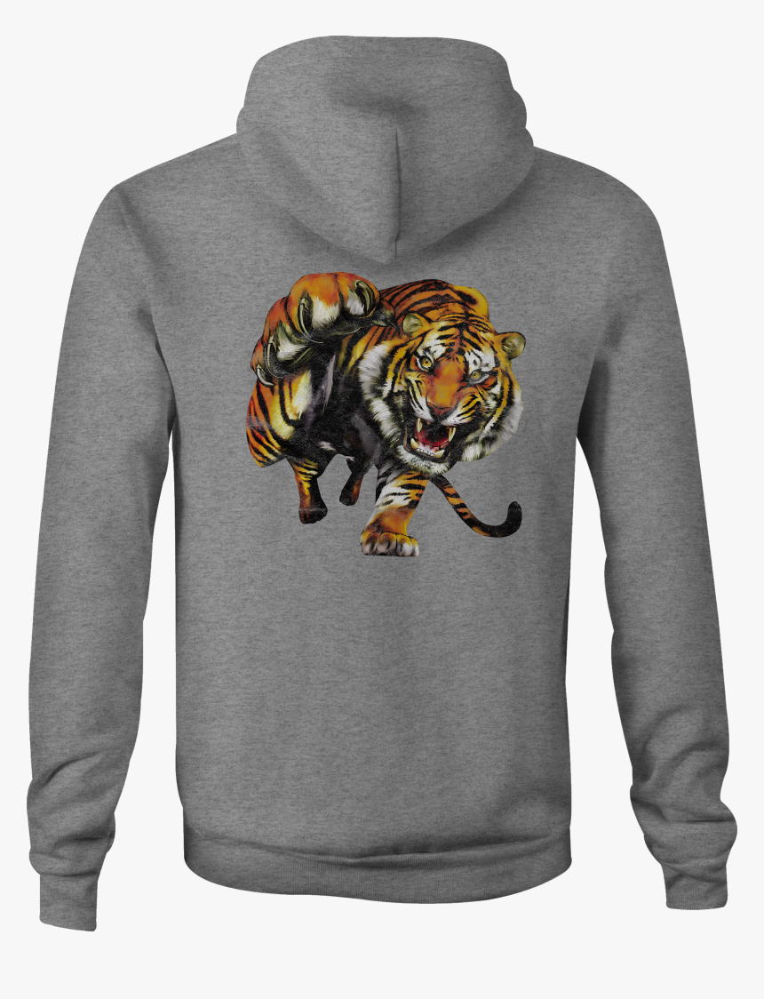 Zip Up Hoodie Tiger Stripes Hooded Sweatshirt - Hoodie, HD Png Download