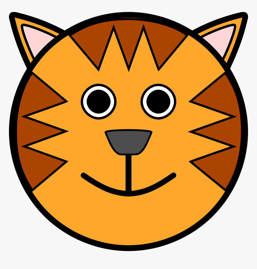 Cartoon Tiger Face Drawing, HD Png Download