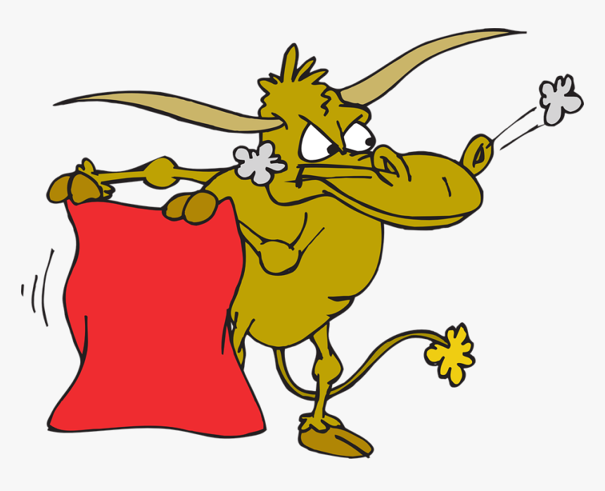 Red Bull Clipart Comic - Like A Red Rag To A Bull, HD Png Download ...