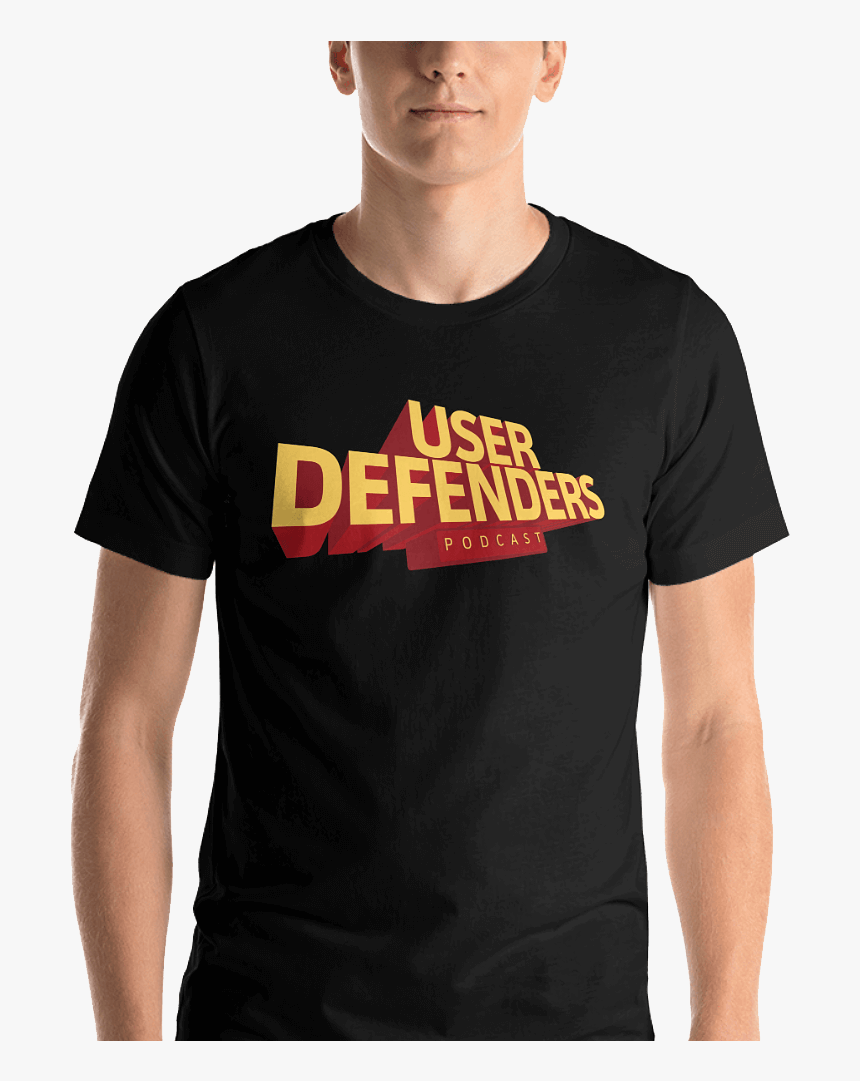 User Defenders Podcast Logo Tee Model Black - Active Shirt, HD Png Download