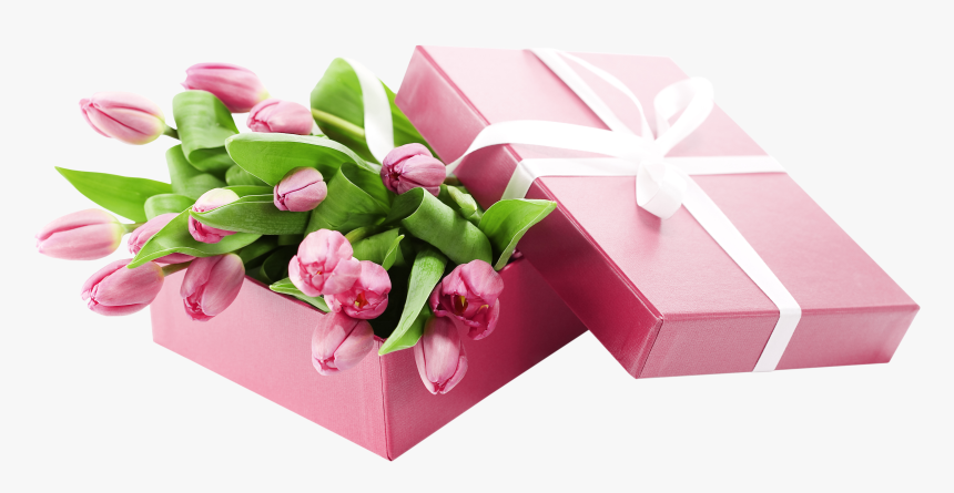 Tulips Png , Png Download - Flower And Gift Png, Transparent Png