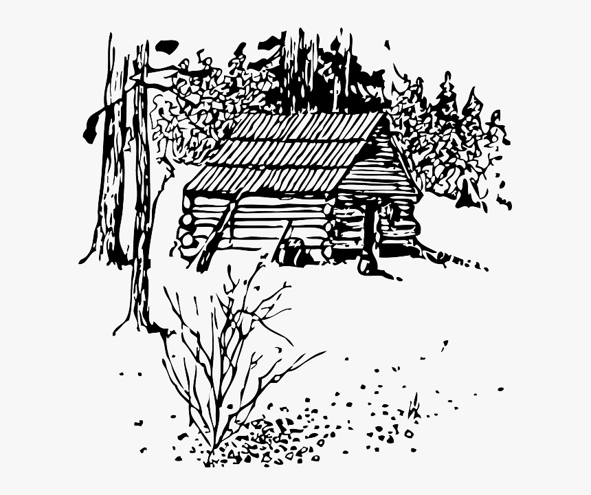 Log Cabin 20 Png - Log Cabin Cartoon Drawings, Transparent Png