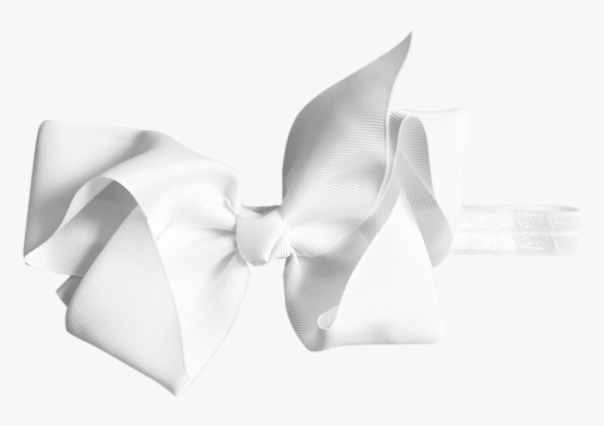 Image Of White Big Bow Baby Headbands - Baby White Bow Png, Transparent Png
