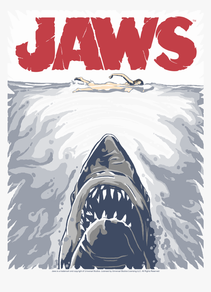 Jaws Graphic Poster Women S T-shirt - Jaws Poster Without Shark, HD Png Download