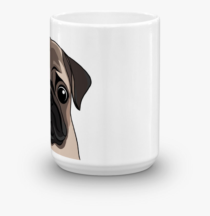 Pug Face Coffee Mug - Pug, HD Png Download