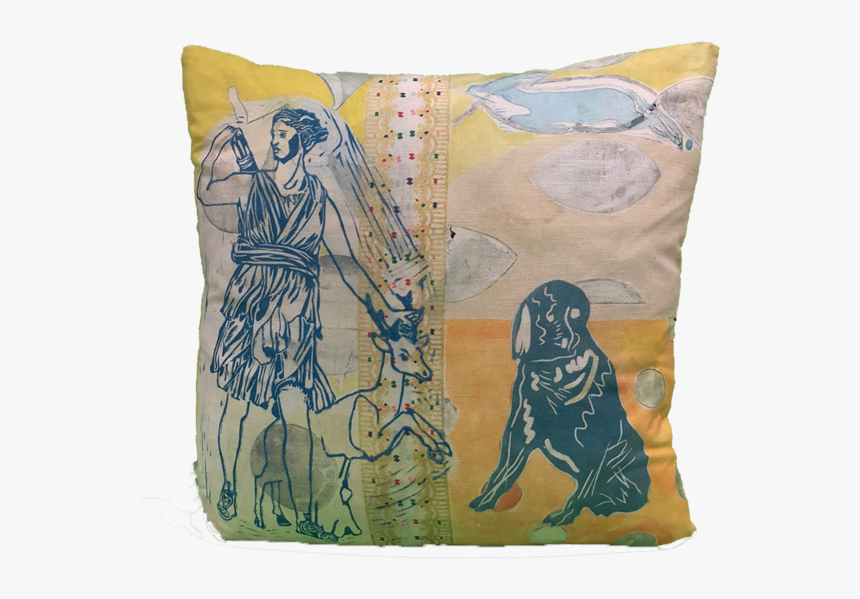 Diana With Dog - Cushion, HD Png Download