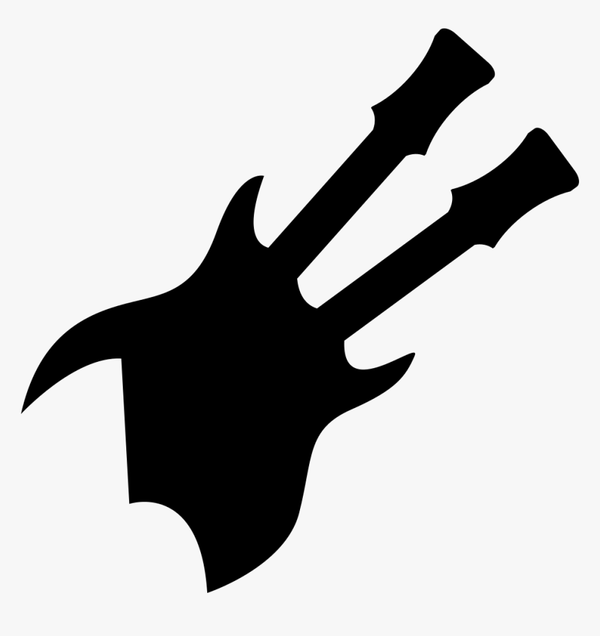 Electric Guitars Couple Silhouette - Stencil Guitarra Electrica, HD Png Download