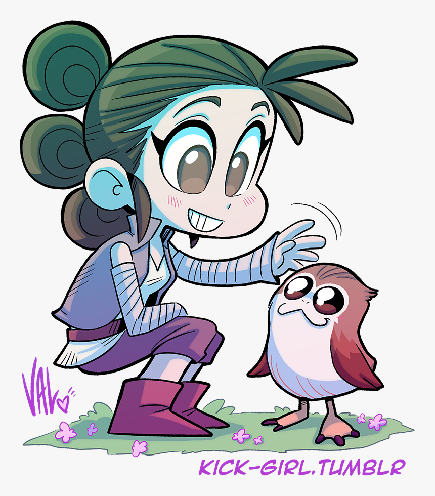 Rey With A Little Porg Friend ♥
i’ve Been Long Overdue - Star Wars Porg Fan Art, HD Png Download