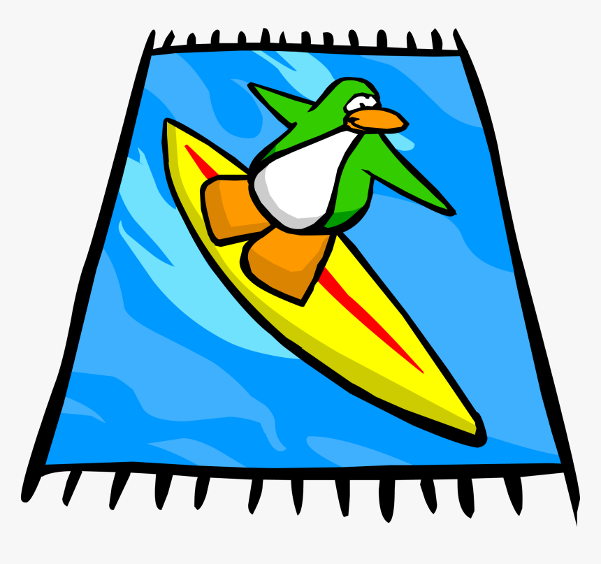 Club Penguin Rewritten Wiki - Cartoon Picture Of Beach Towel, HD Png Download