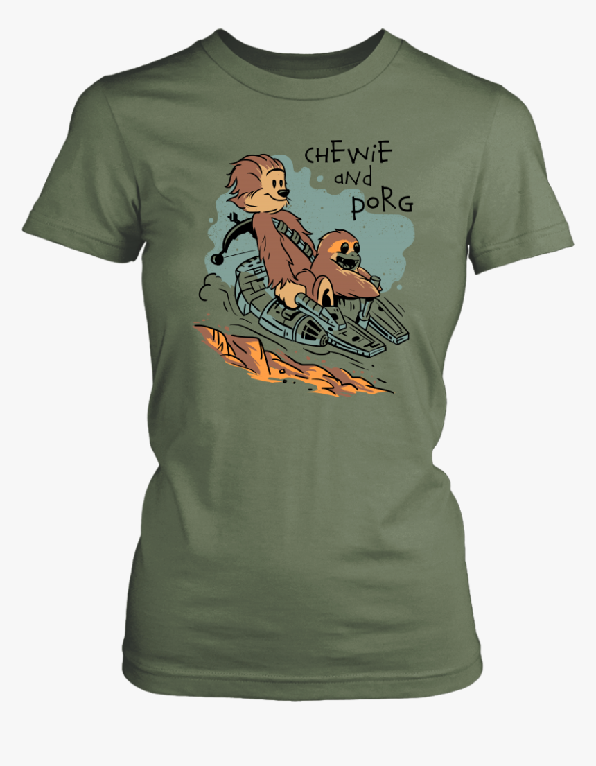 Chewie And Porg - T-shirt, HD Png Download
