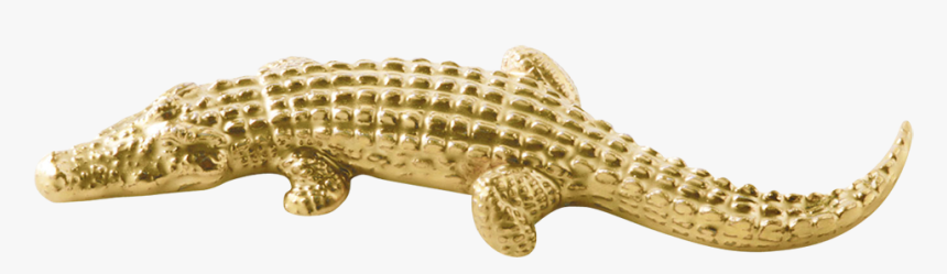 Knife Rest Crocodile, Gold - Nile Crocodile, HD Png Download