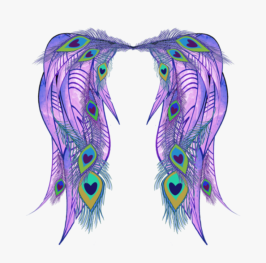 Peacock Feather Angel Wings, HD Png Download