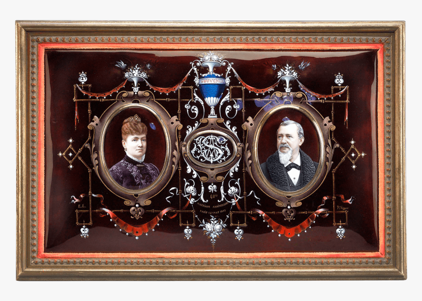 Hand Painted Limoges Marriage Anniversary Plaque - Picture Frame, HD Png Download